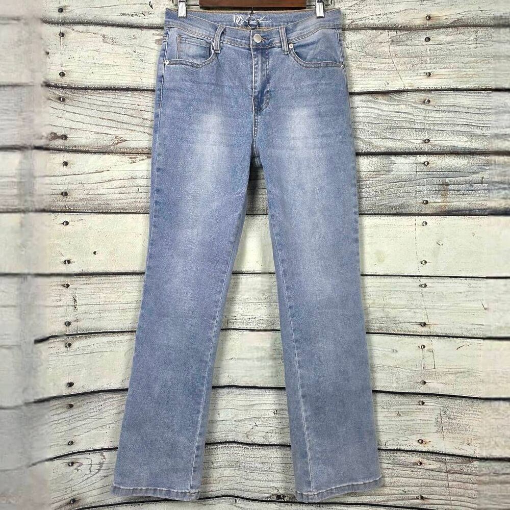 D2 Denim Diane Gilman Straight Jeans Womens 6 Snap Hem